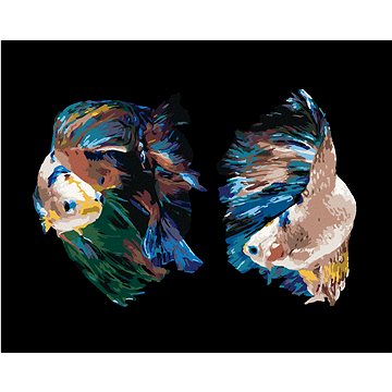 Dvě ryby bojovnice, 40×50 cm, bez rámu a bez vypnutí plátna (6050820)