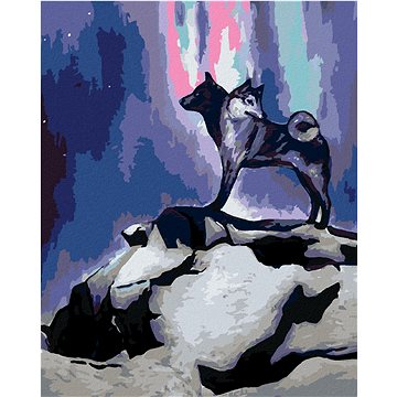 Dvouhlavý vlk, 40×50 cm, vypnuté plátno na rám (6052461)