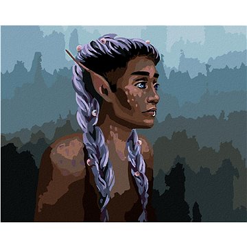 Elfí žena, 80×100 cm, vypnuté plátno na rám (6038803)