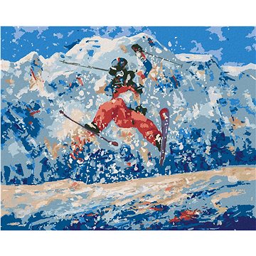 Freestyle lyžař, 80×100 cm, vypnuté plátno na rám (6041293)