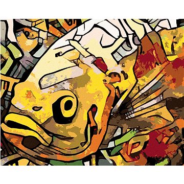 Graffiti ryba, 40×50 cm, bez rámu a bez vypnutí plátna (6050390)