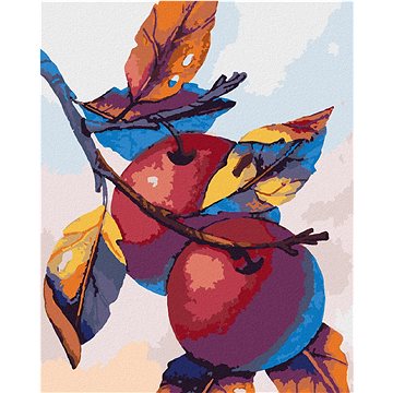 Jablka, 80×100 cm, vypnuté plátno na rám (6041283)
