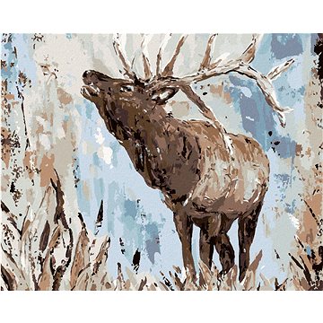 Jelen v krajině (Haley Bush), 40×50 cm, vypnuté plátno na rám (5017571)
