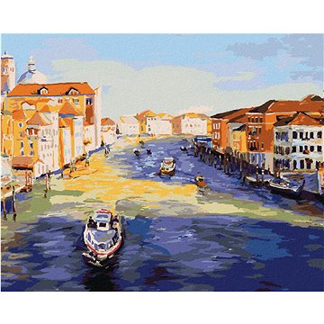 Kanál v Benátkách, 40×50 cm, vypnuté plátno na rám (6044141)