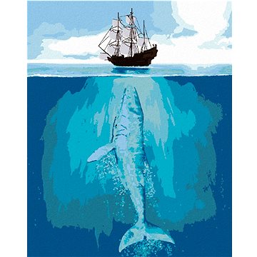 Keporkak napadá rybářskou loď, 40×50 cm, vypnuté plátno na rám (6051711)