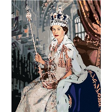 Korunovace královny Alžběty II., 40×50 cm, vypnuté plátno na rám (6073081)
