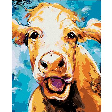Kráva, 40×50 cm, bez rámu a bez vypnutí plátna (6055470)