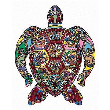 Květinová želva, 40×50 cm, bez rámu a bez vypnutí plátna (6052510)