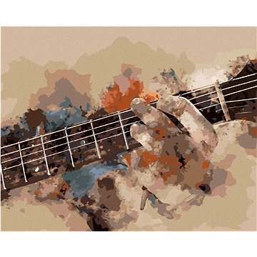Kytarista hrající na Kytaru, 40×50 cm, vypnuté plátno na rám (6038881)