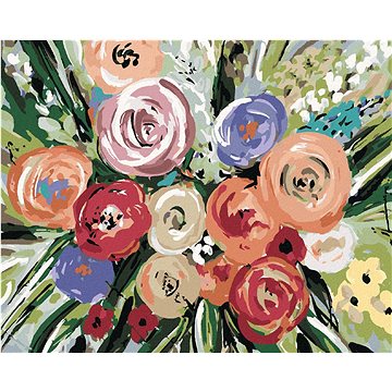 Kytice růží (Haley Bush), 40×50 cm, vypnuté plátno na rám (5018671)