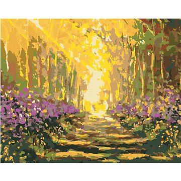 Letní procházka lesem, 40×50 cm, vypnuté plátno na rám (6045061)