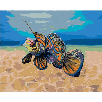 Mandarinková rybka, 80×100 cm, vypnuté plátno na rám (6050403)
