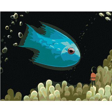 Modrá rybka, 40×50 cm, bez rámu a bez vypnutí plátna (6050450)