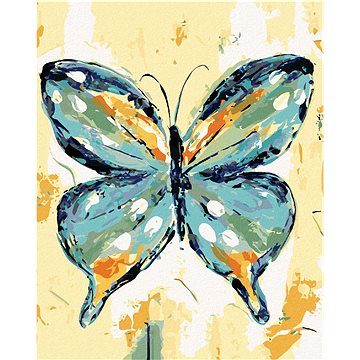 Modrooranžový motýl (Haley Bush), 40×50 cm, bez rámu a bez vypnutí plátna (5017510)