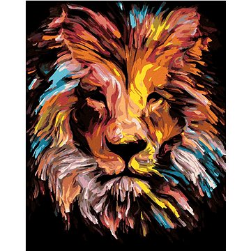 Pestrý lev, 80×100 cm, vypnuté plátno na rám (5021843)