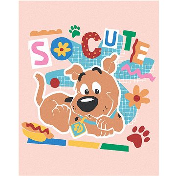 Plakát Scooby s hotdogem (Scooby Doo), 40×50 cm, vypnuté plátno na rám (6063841)