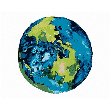 Planeta země, 40×50 cm, bez rámu a bez vypnutí plátna (6041320)