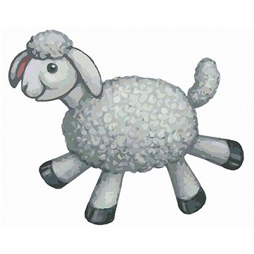 Plyšová ovečka (Sue Ellen Brown), 40×50 cm, bez rámu a bez vypnutí plátna (5004640)