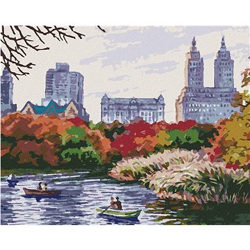 Podzimní New York, 40×50 cm, bez rámu a bez vypnutí plátna (6045760)