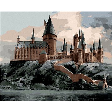 Pohled na Bradavice (Harry Potter), 40×50 cm, bez rámu a bez vypnutí plátna (6066690)