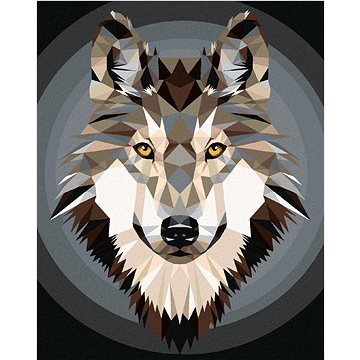 Polygonový vlk, 40×50 cm, bez rámu a bez vypnutí plátna (6052580)