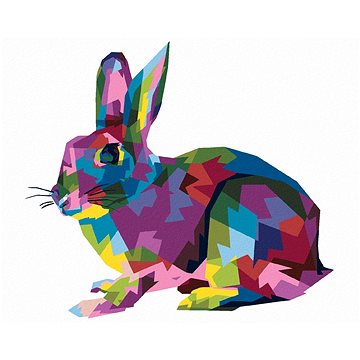 Pop-art králík, 40×50 cm, bez rámu a bez vypnutí plátna (6055790)