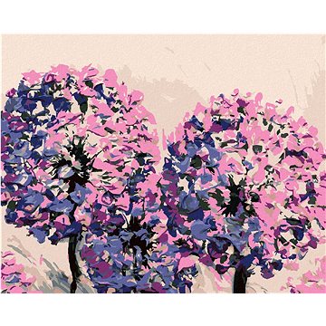 Pulzující levandule na růžovém pozadí, 40×50 cm, bez rámu a bez vypnutí plátna (6044910)