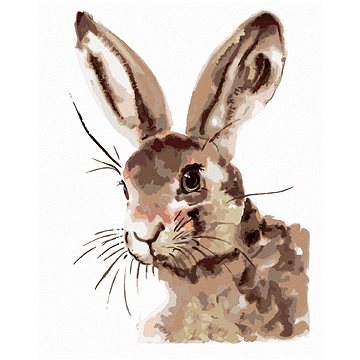 Roztomilý králík, 40×50 cm, vypnuté plátno na rám (6055671)