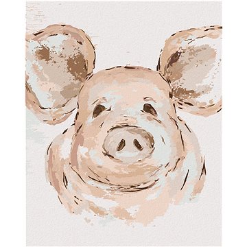 Růžové prase (Haley Bush), 40×50 cm, bez rámu a bez vypnutí plátna (5018600)
