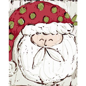 Santa s puntíkovanou čepicí (Haley Bush), 40×50 cm, vypnuté plátno na rám (5018821)
