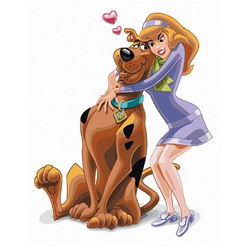 Scooby a Daphne (Scooby Doo), 40×50 cm, vypnuté plátno na rám (6064081)