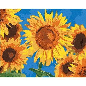 Slunečnice podle Van Gogha, 40×50 cm, bez rámu a bez vypnutí plátna (6057110)