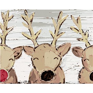 Sob Rudolf a přátelé (Haley Bush), 40×50 cm, vypnuté plátno na rám (5018781)