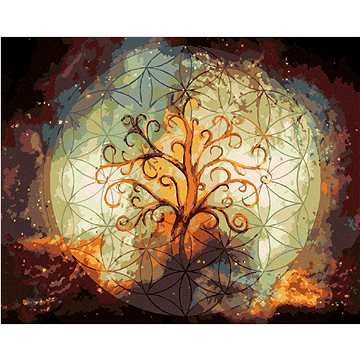 Strom života ve vesmírném pozadí, 40×50 cm, vypnuté plátno na rám (6041371)
