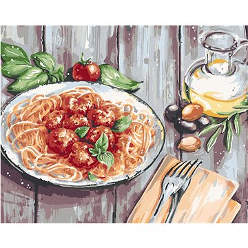 Špagety, 40×50 cm, vypnuté plátno na rám (6040421)