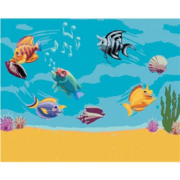 Tančící a zpívající rybičky (Sue Ellen Brown), 80×100 cm, vypnuté plátno na rám (5017313)