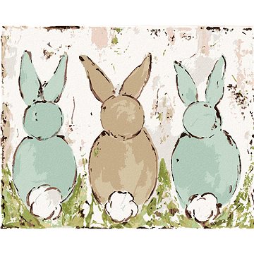 Tři králíci (Haley Bush), 40×50 cm, vypnuté plátno na rám (5017841)