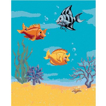 Tři smějící se rybičky (Sue Ellen Brown), 40×50 cm, vypnuté plátno na rám (5017271)