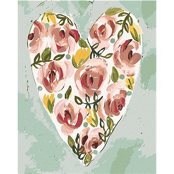 Valentýnské srdce (Haley Bush), 40×50 cm, bez rámu a bez vypnutí plátna (5018930)
