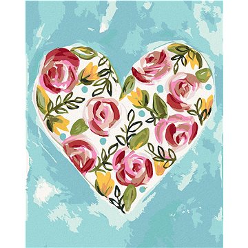 Valentýnské srdce II (Haley Bush), 40×50 cm, bez rámu a bez vypnutí plátna (5018940)