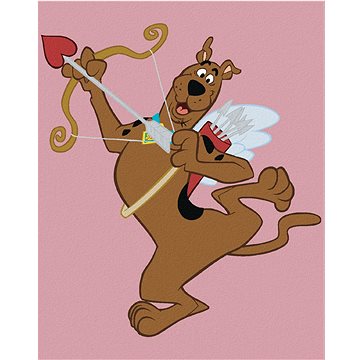Valentýnský Scooby (Scooby Doo), 40×50 cm, vypnuté plátno na rám (6064061)