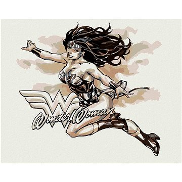 Wonder Woman černobílý plakát iv, 40×50 cm, vypnuté plátno na rám (5011701)