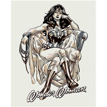 Wonder Woman černobílý plakát, 40×50 cm, bez rámu a bez vypnutí plátna (5011670)