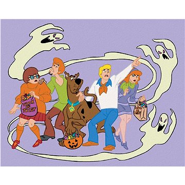Záhady s.r.o. a duchové o Halloweenu (Scooby Doo), 40×50 cm, bez rámu a bez vypnutí plátna (6064050)