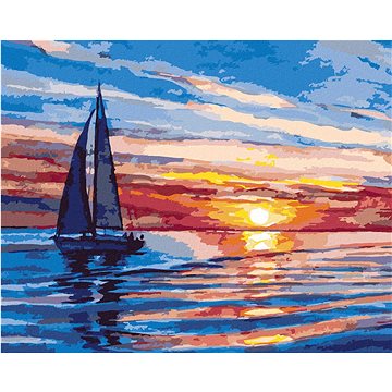 Západ slunce na moři, 40×50 cm, vypnuté plátno na rám (6056801)