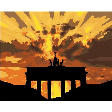 Západ slunce v Berlíně, 40×50 cm, bez rámu a bez vypnutí plátna (6056930)