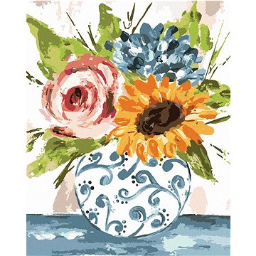 Zátiší květiny ve váze (Haley Bush), 40×50 cm, vypnuté plátno na rám (5017601)