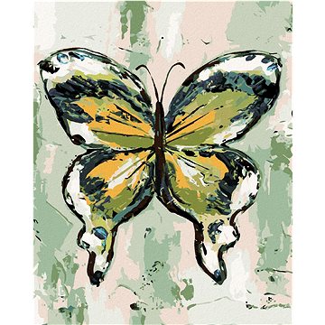 Zelenožlutý motýl (Haley Bush), 80×100 cm, bez rámu a bez vypnutí plátna (5017432)