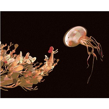 Žena natahující se po medúze, 40×50 cm, vypnuté plátno na rám (6038511)