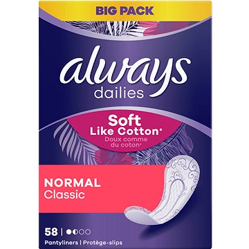 ALWAYS Dailies Soft Like Cotton Normal Intimky 58 ks (4015400567585)